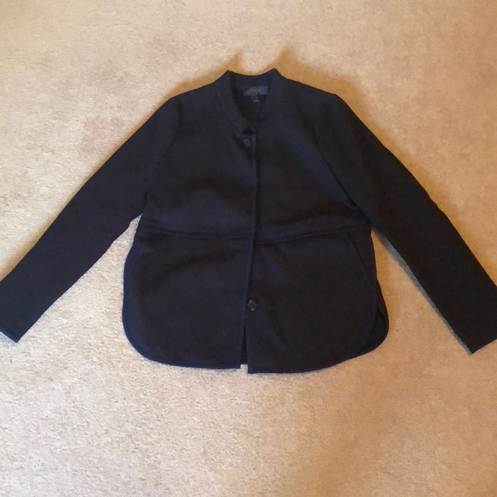 J Crew blazer like jacket - collarless. Size 4